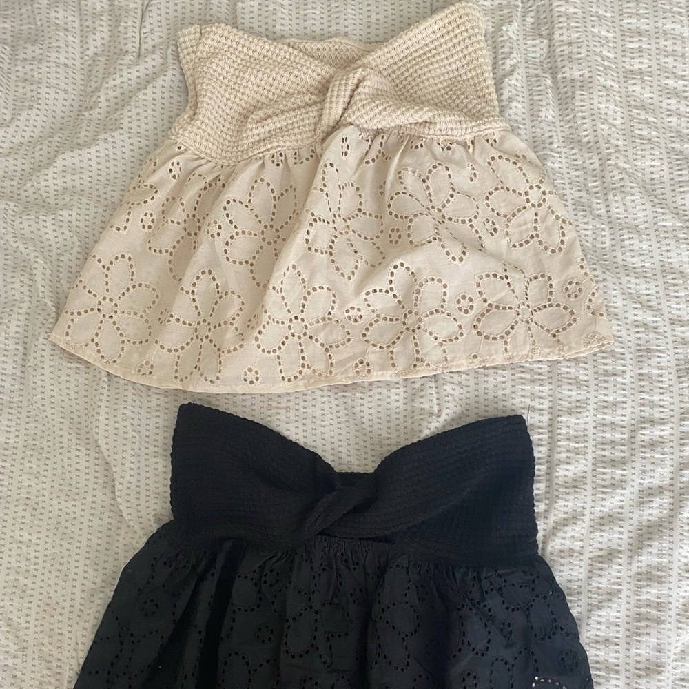 Women’s Twist Front Cutout Strapless Top